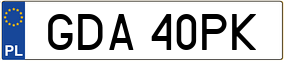 Trailer License Plate